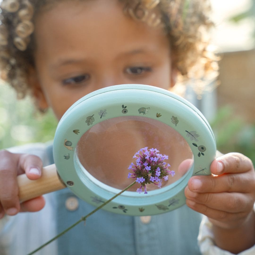 Little Dutch houten vergrootglas forest friends blauw