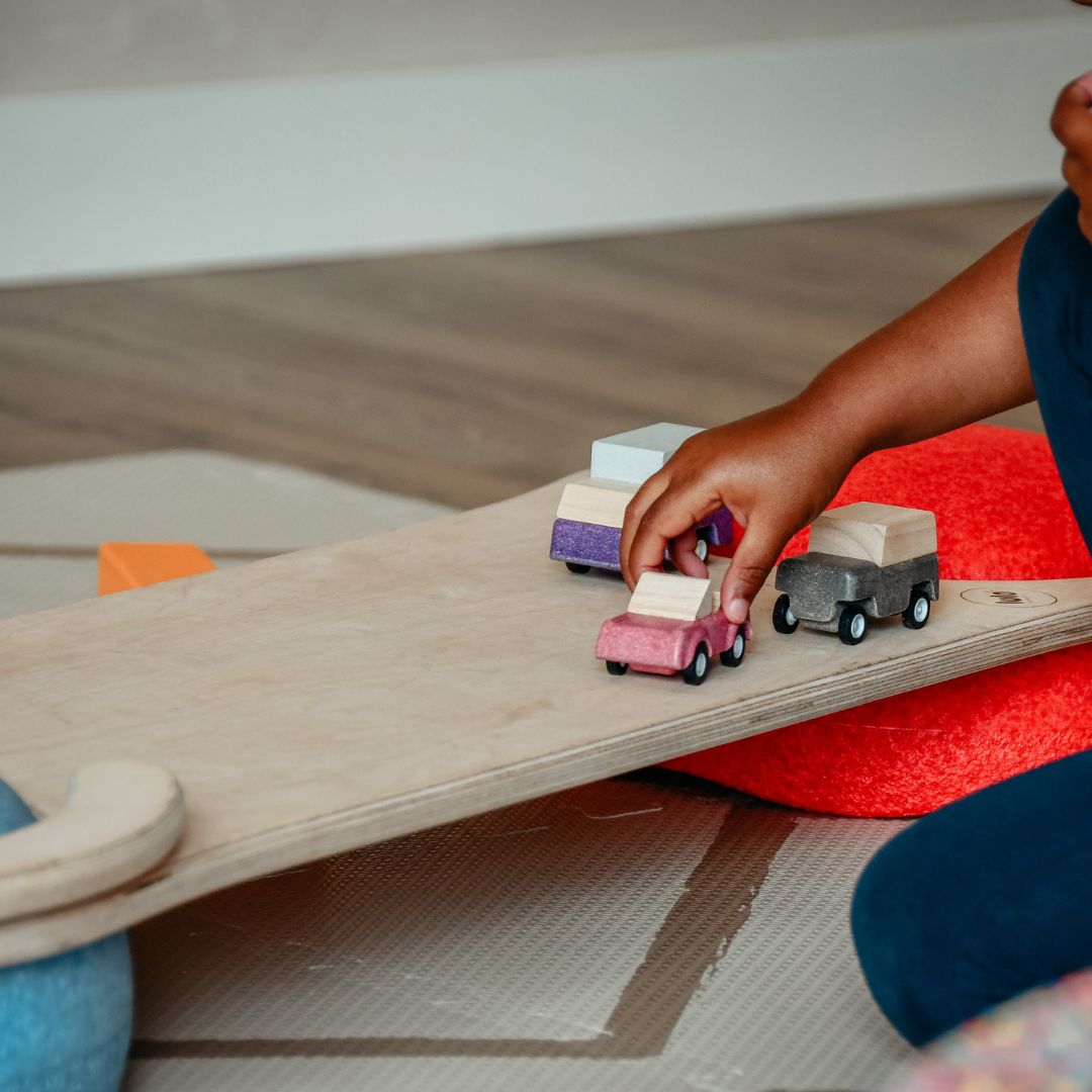 Lulo stapelstein balansplank breed van hout