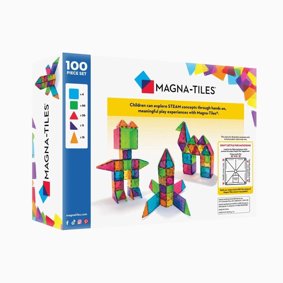 MAGNA-TILES magnetische tegels clear colors 100-delig
