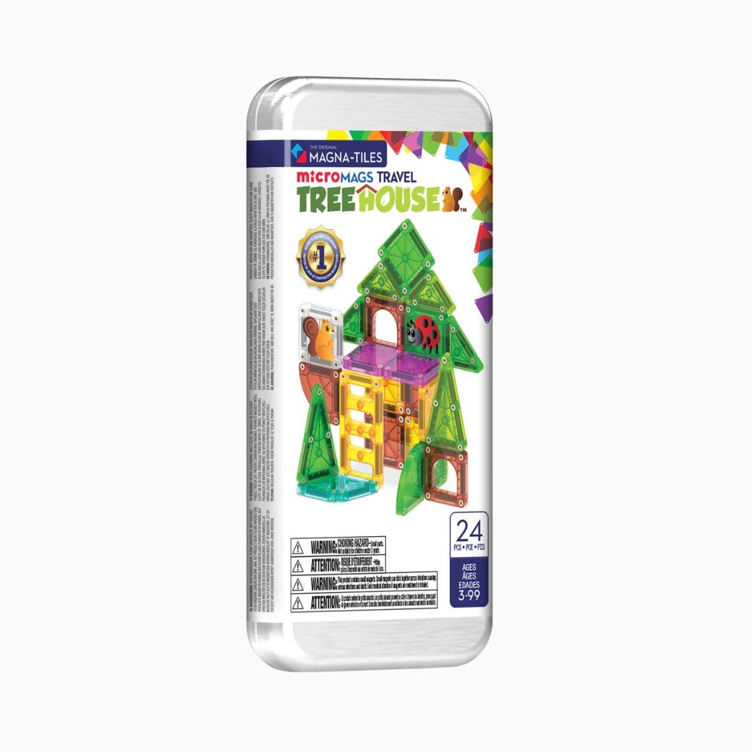 Magna-Tiles travel set met kleine magnetische tegels in het thema bos 