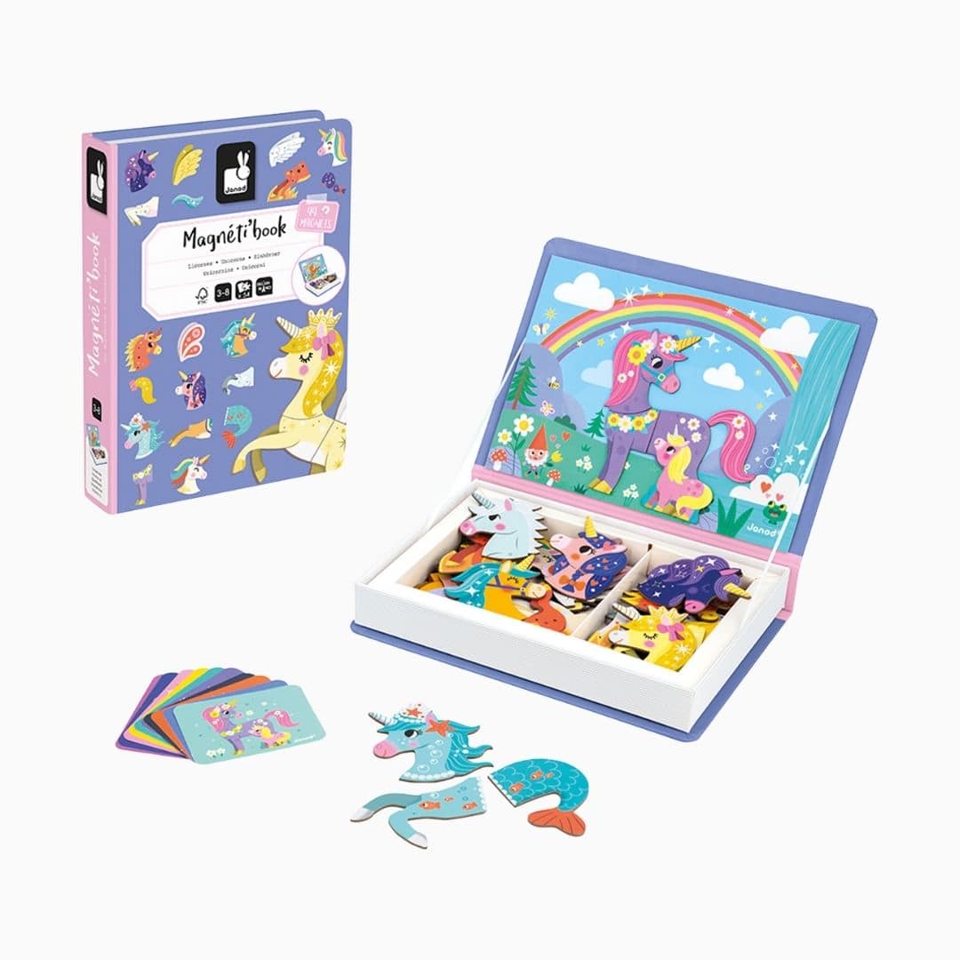 Janod magneetboek - eenhoorn