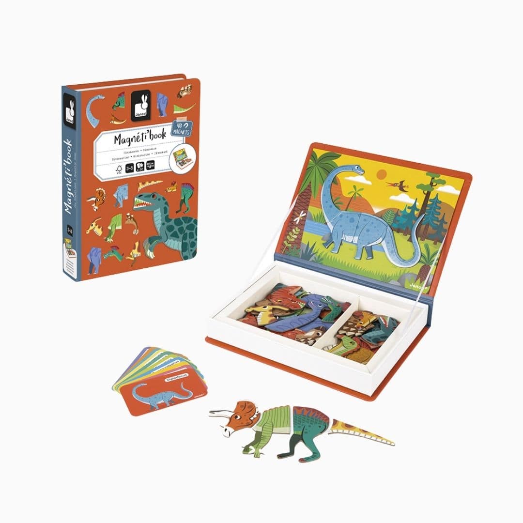 Janod magneetboek - dinosaurus