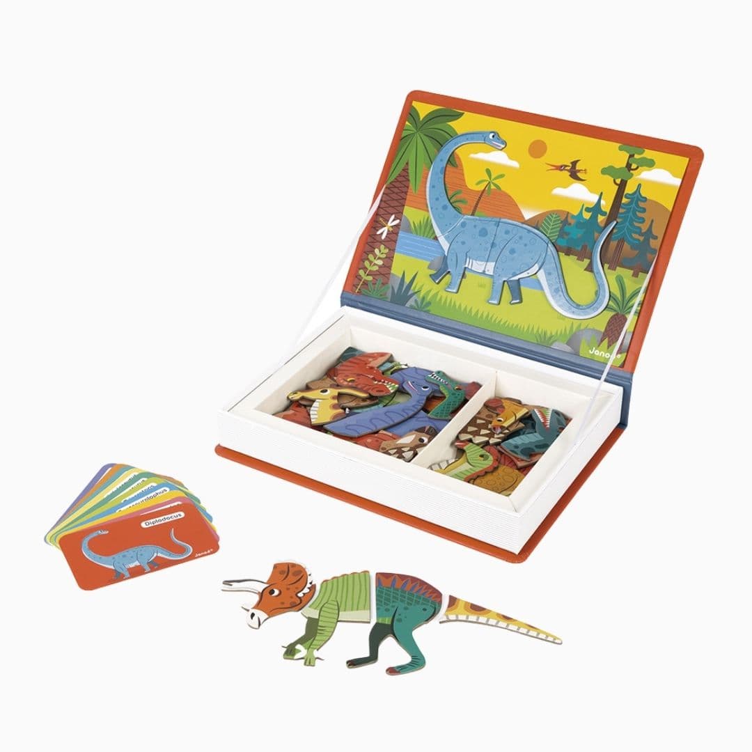 Janod magneetboek - dinosaurus