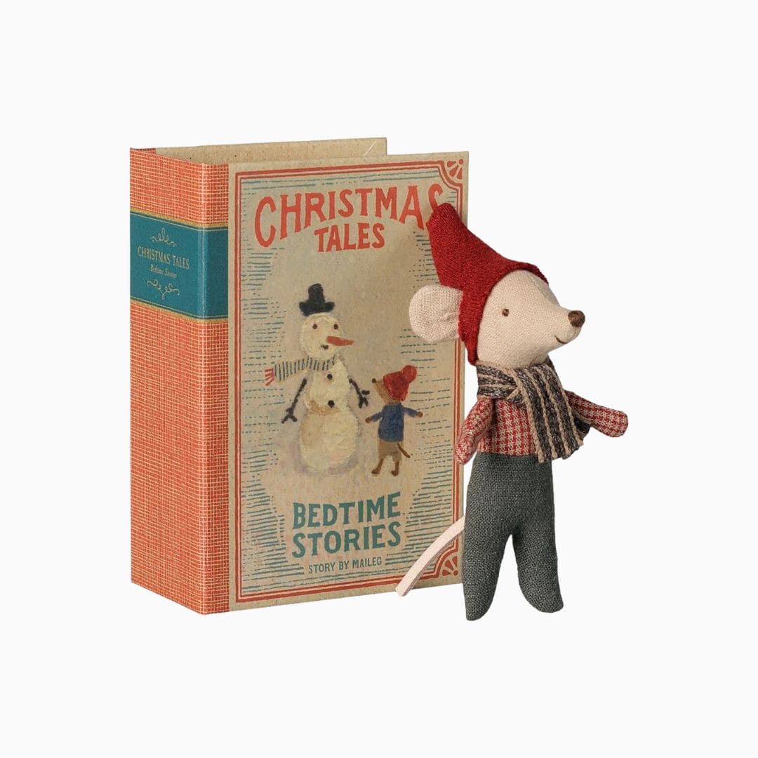 Maileg babymuis kerst, geleverd in een boek