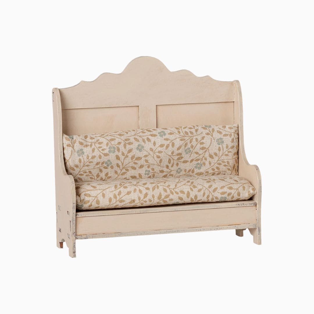 Maileg houten bankje light sand