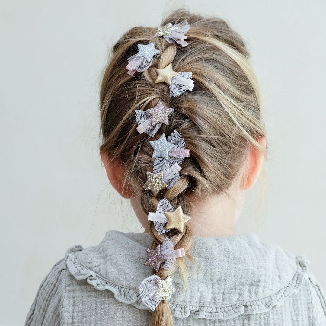 Mimi & Lula set van 8 haarclipjes met ster