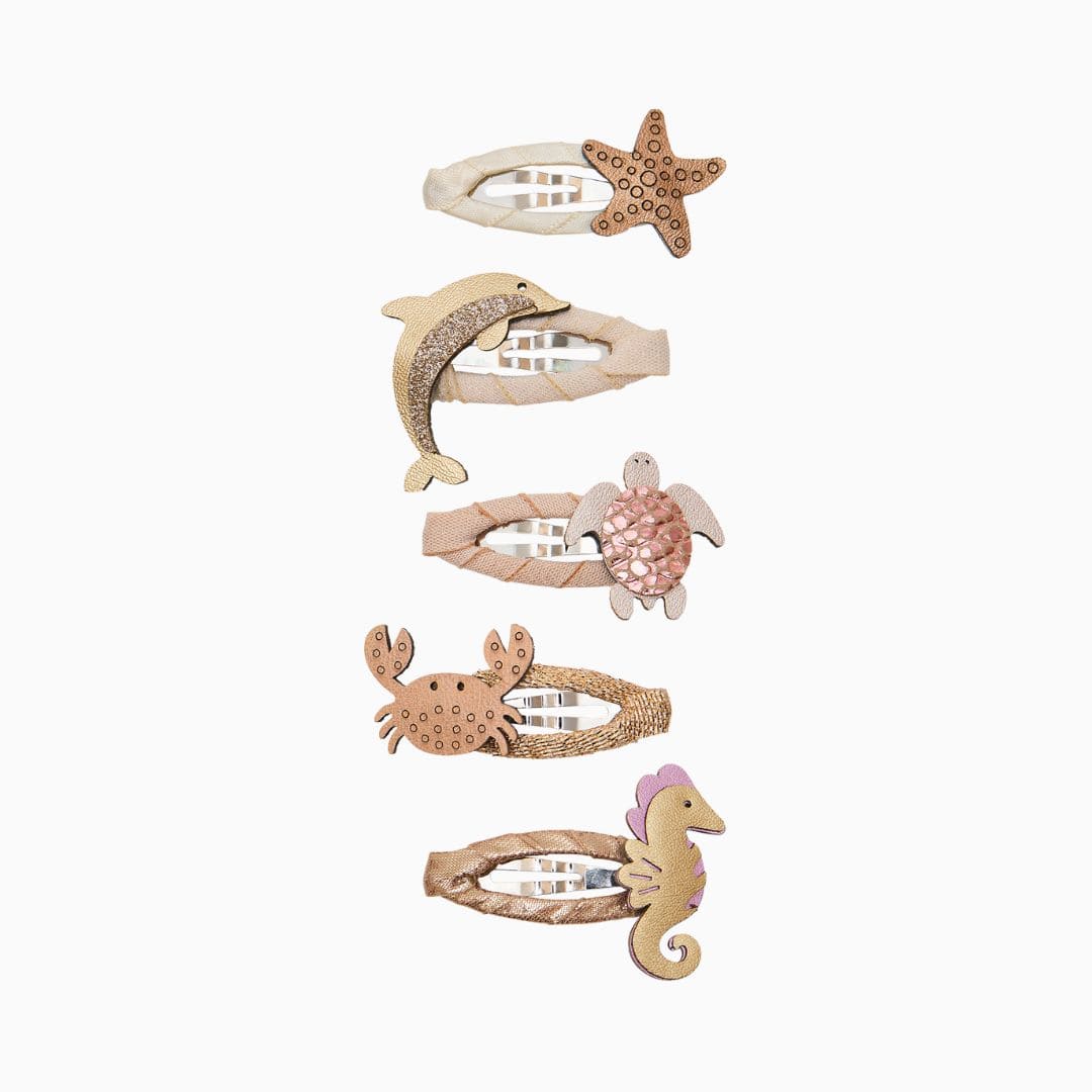 Mimi & Lula haarspeldjes oceaan met zeester, dolfijn, schildpad, krab en zeepaard