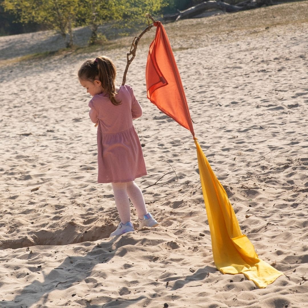 Little Botanic Label playcycle speeldoeken in de kleur oranje