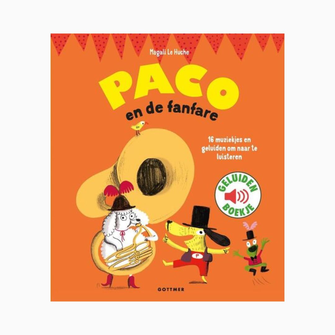 Interactief muziekboek Paco en de fanfare van Magali Le Huche uitgegeven door uitgeverij Gottmer