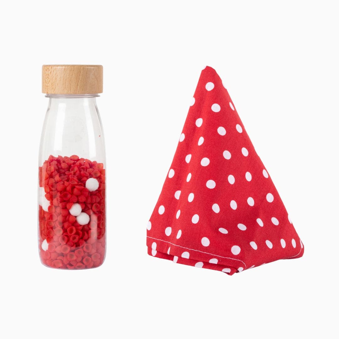 Petit Boum mijn eerste speelgoed sensorische fles en speeldoek