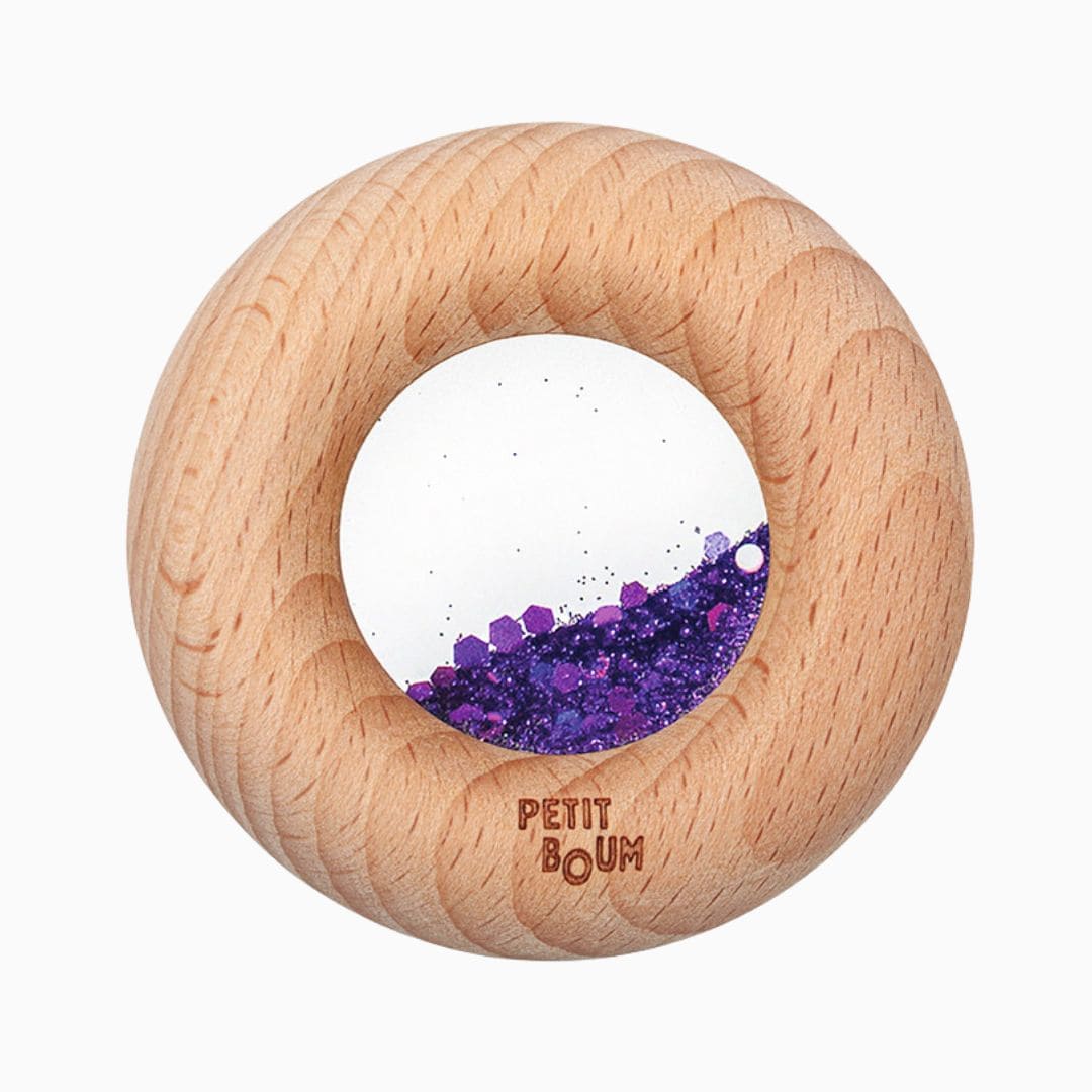 petit boum sensorische donut glitter paars
