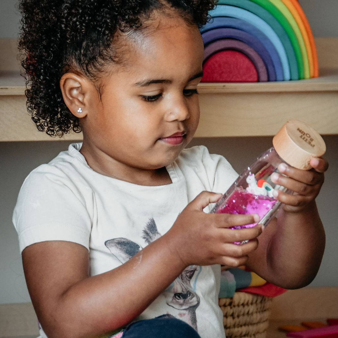 Petit Boum sensorische fles unicorn - paars