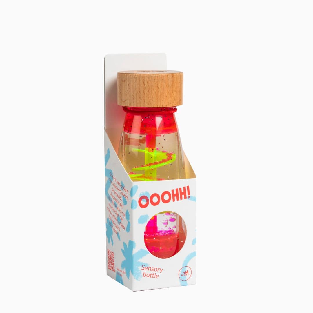 Petit Boum sensorische fles - spiraal rood