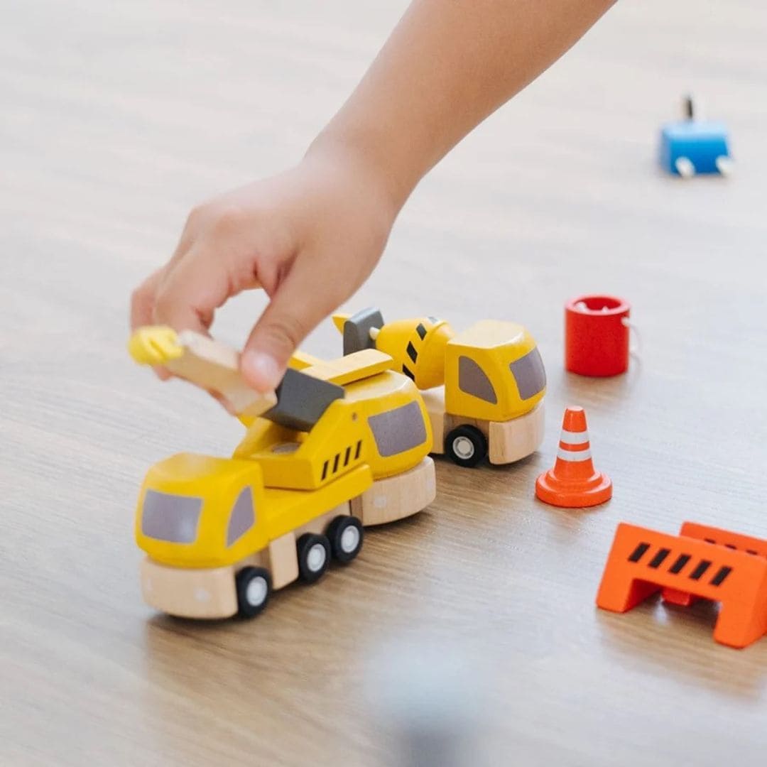 PlanToys Bouwvoertuigen - snelwegonderhoud
