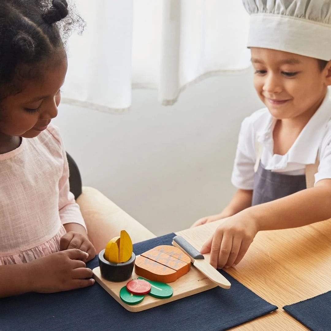 Plantoys houten steak set