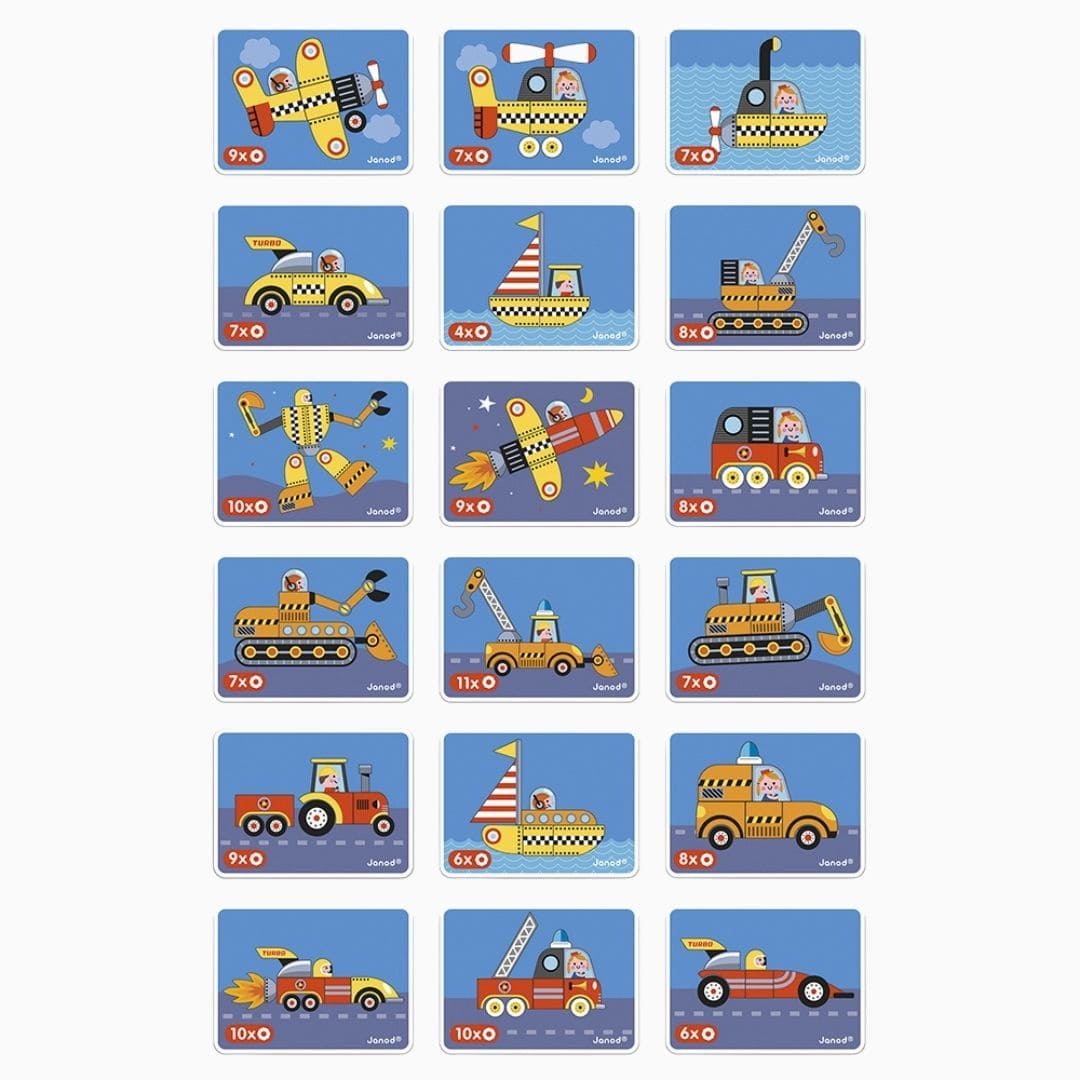 Janod magneetboek - racers