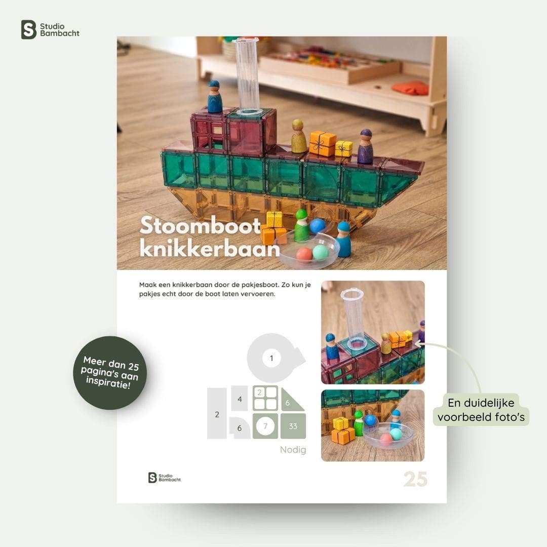 Connetix speelgids met Sinterklaas bouwideeën voor magnetische tegels