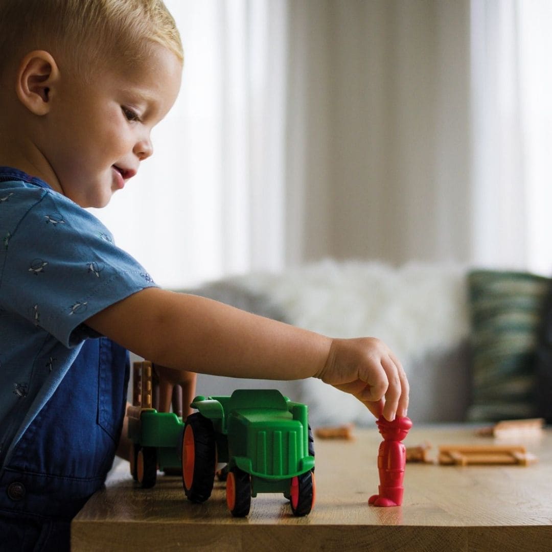 smartmax magnetisch speelgoed voor dreumes en peuter my first tractor met trekker, paarden en boer