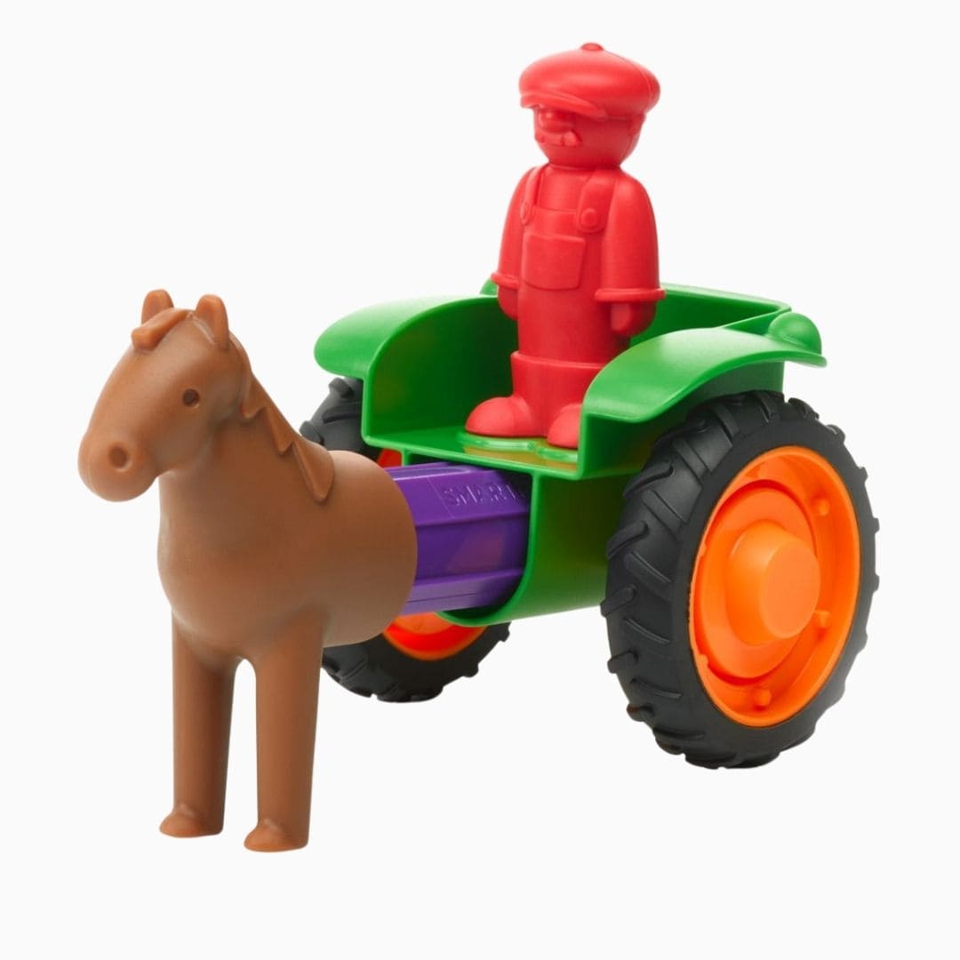 smartmax magnetisch speelgoed voor dreumes en peuter my first tractor met trekker, paarden en boer