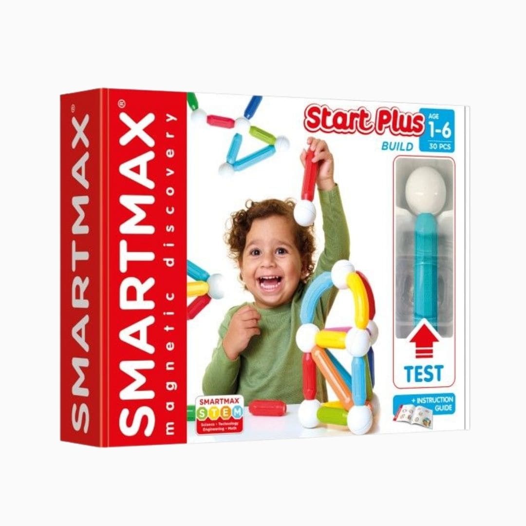Smartmax magnetisch speelgoed voor dreumes en peuter starterset met 30 onderdelen