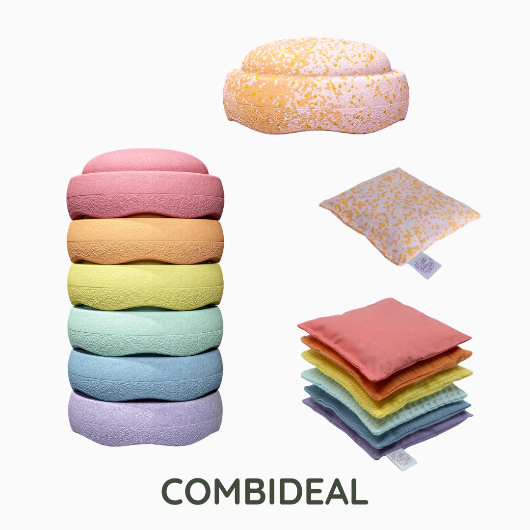 stapelstein voordeelbundel pastel en petal met stenen en pittenzakjes