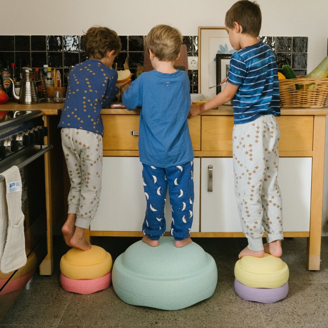 Stapelstein steen grow mintgroen