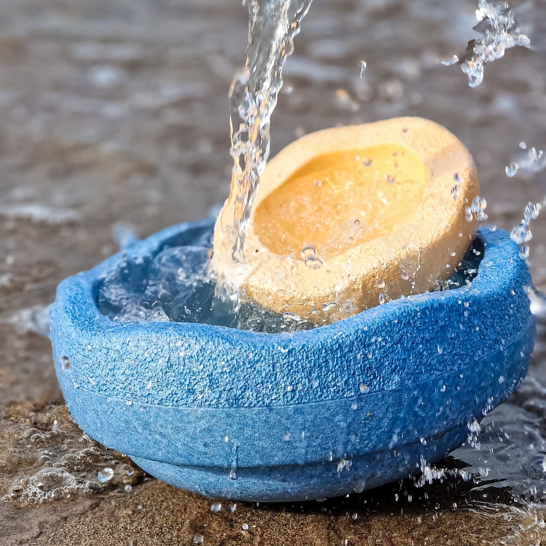 Stapelstein steen pastel lichtblauw