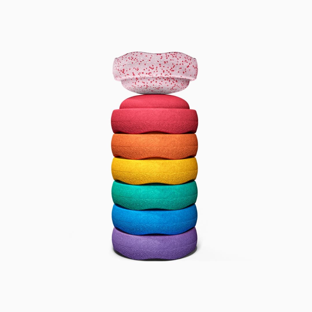 stapelstein mini stenen rainbow kerst special met limited edition steen blush met red sprinkles