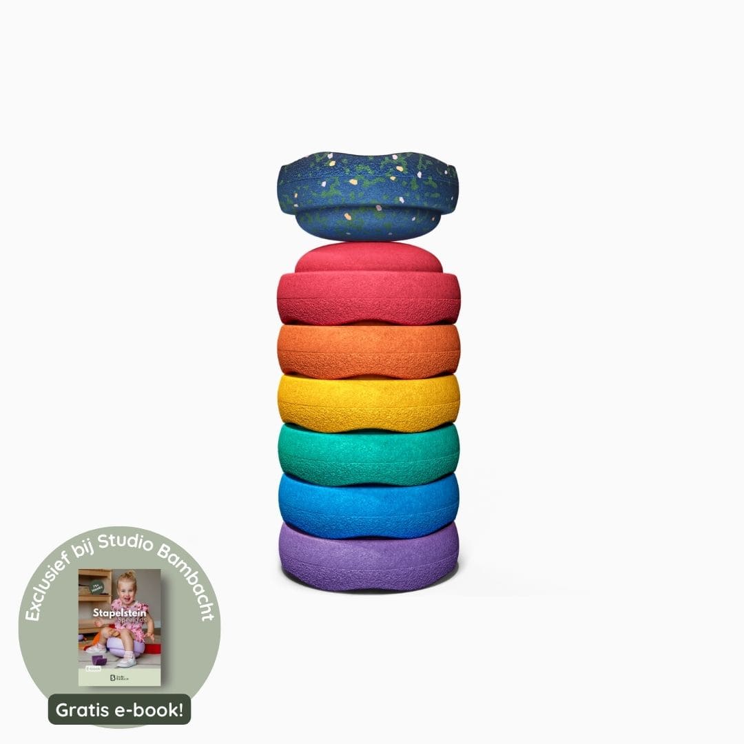 Stapelstein mini stenen spring special met extra mini confetti steen pond