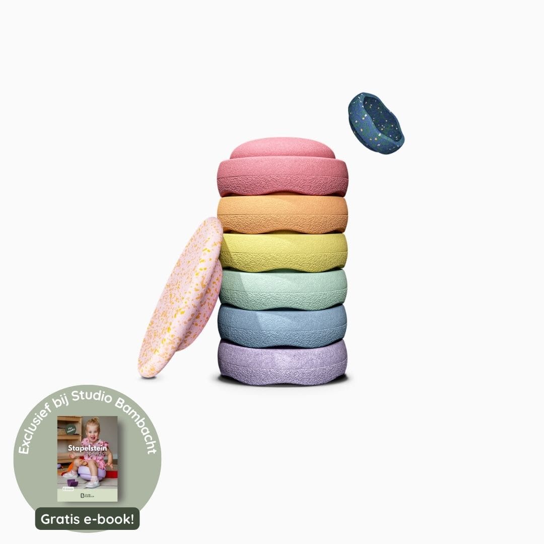 Stapelstein pastel stenen spring special set met balance board en mini steen