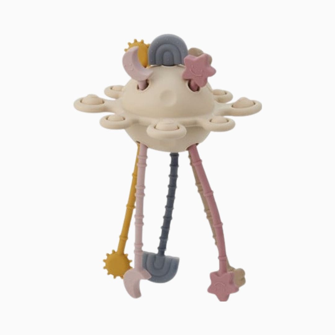 Tickit sensorisch speelgoed silisoft zip pull fidget toy in de kleur sand