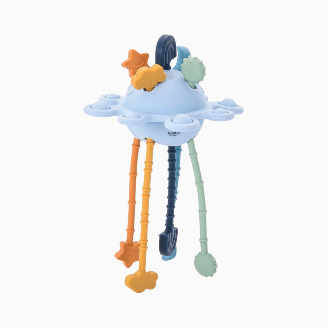 Tickit Zip Pull toy - neutral