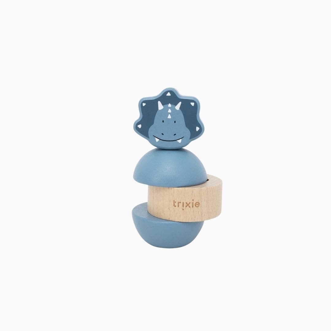 Trixie houten stapeltoren met rammelgeluid in het thema van Mr. Triceratops