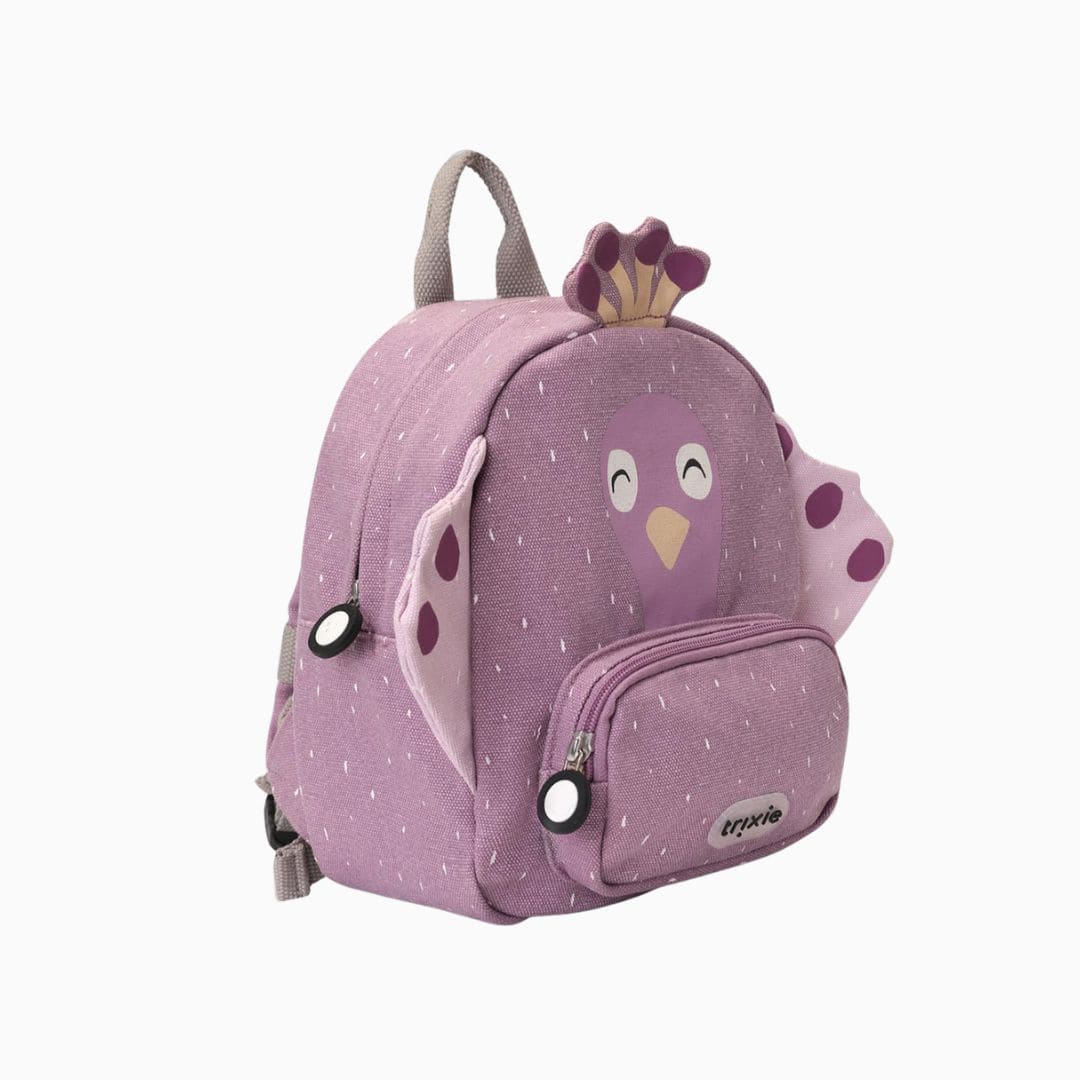 Trixie kinderrugtas in het thema van Mrs. Peacock 