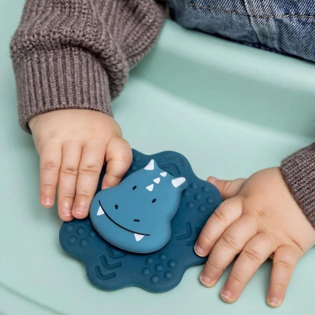 Trixie spinner met zuignap in het thema van Mr. Triceratops