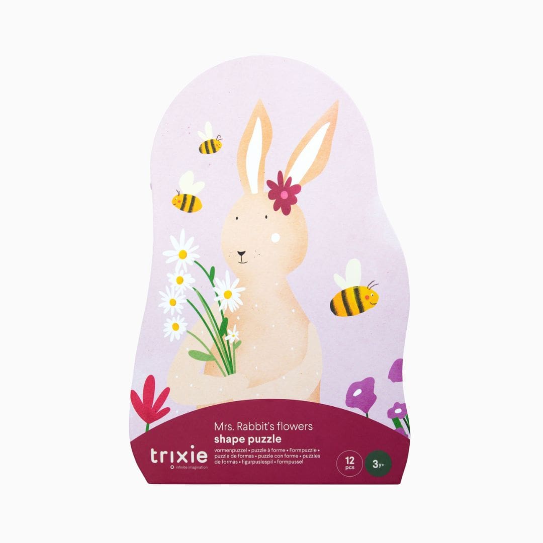 Trixie vormenpuzzel van karton bestaande uit 12 puzzelstukjes