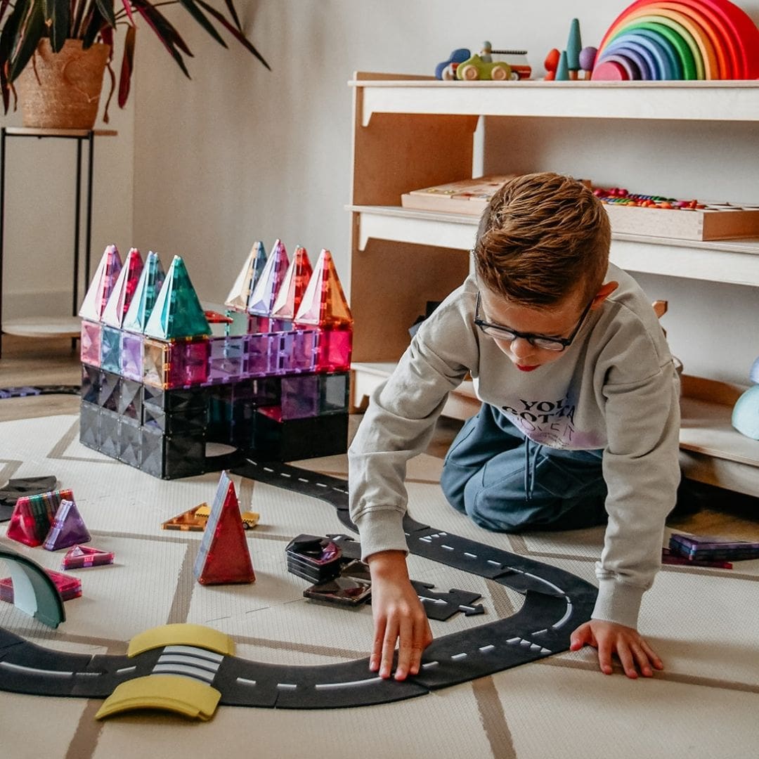 Waytoplay Toys Highway autobaan set met 24 wegdelen