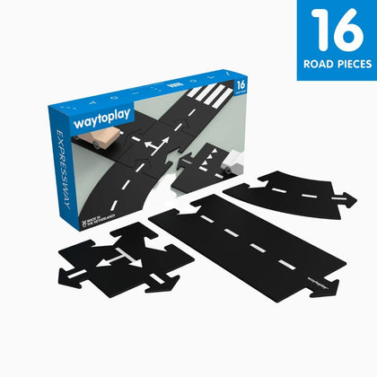 Waytoplay Toys Expressway autobaan set met 16 wegdelen