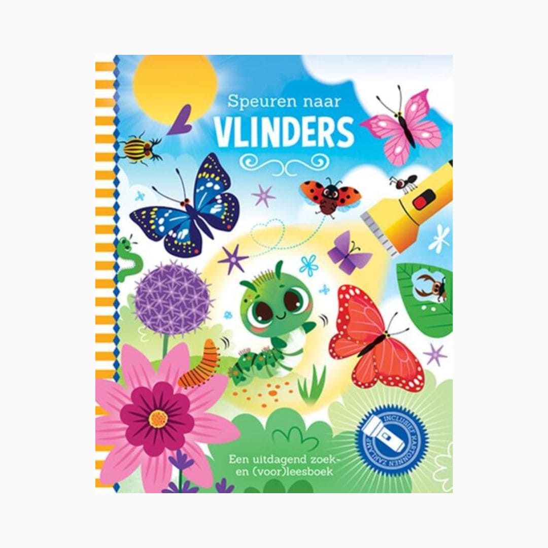 Zoekboek met zaklamp speuren naar vlinders