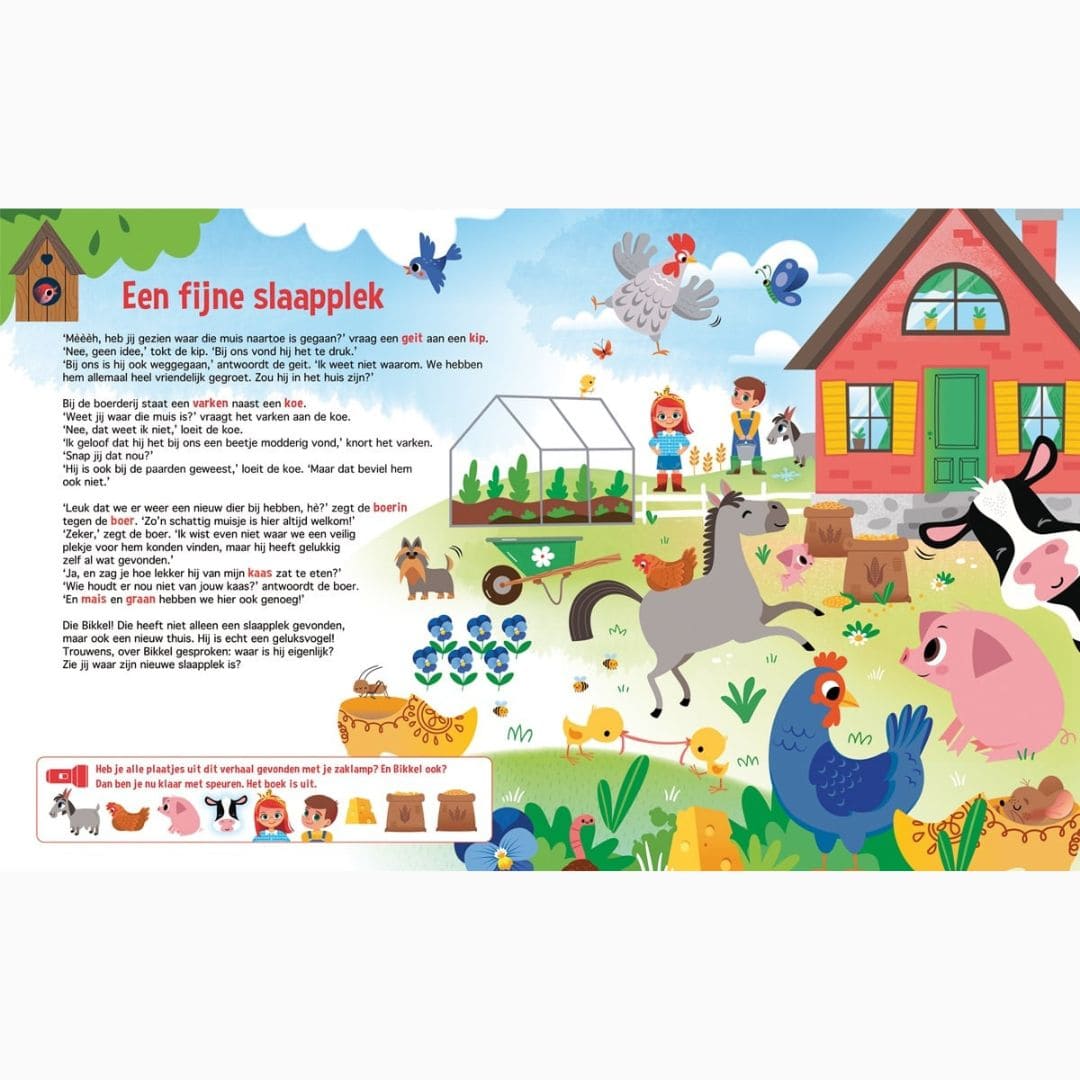 Zaklampboek speuren op de boerderij 