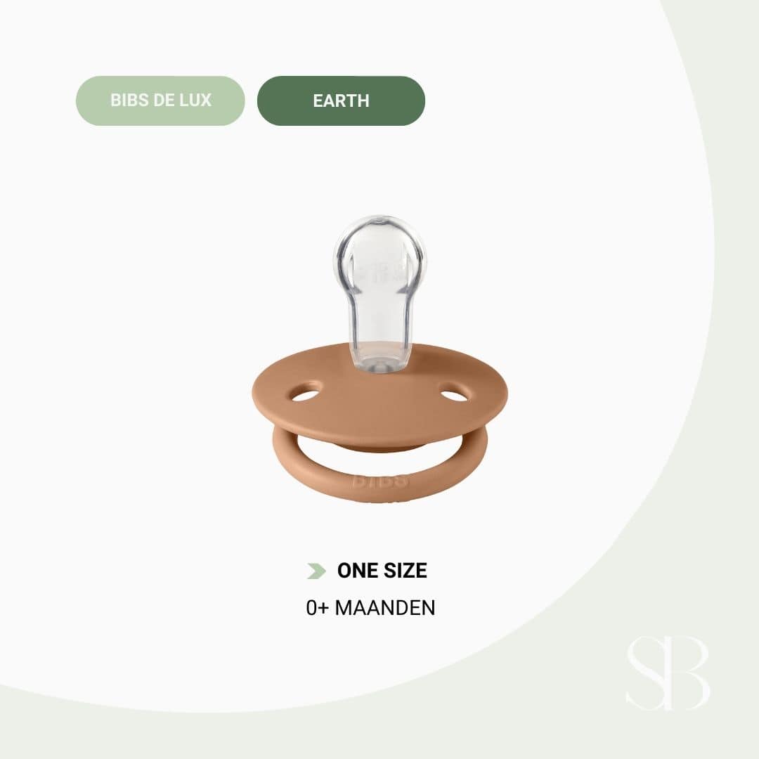 BIBS de lux silicone speen in de kleur earth