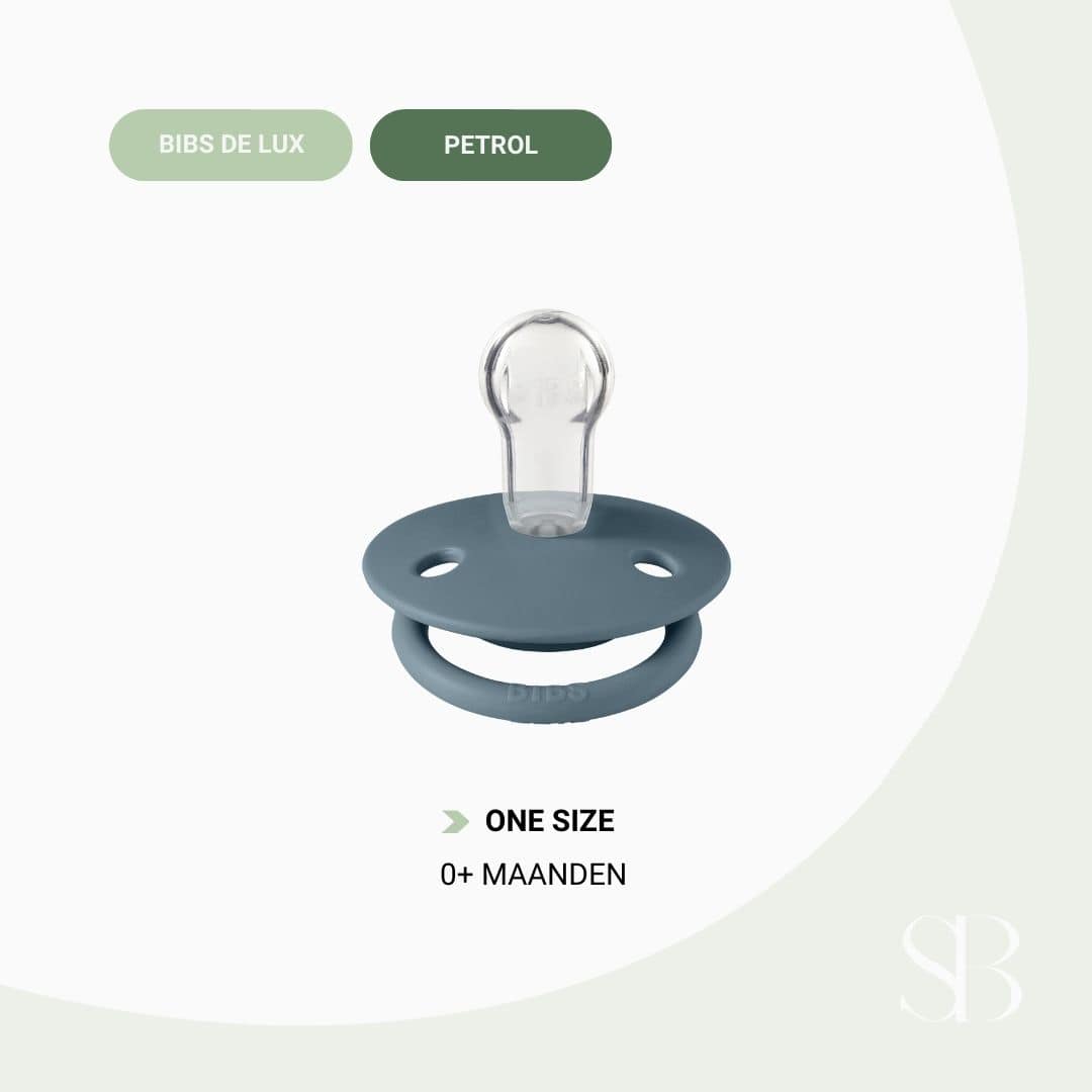 BIBS de lux silicone speen in de kleur petrol